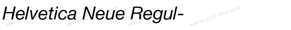 Helvetica Neue Regul字体转换